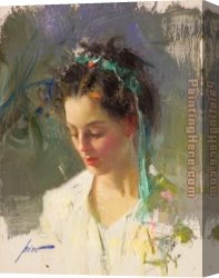 The Angel And Tobias with The Fish Canvas Paintings - ANGEL by Pino