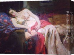 Repose Canvas Paintings - Blissful Repose by Pino
