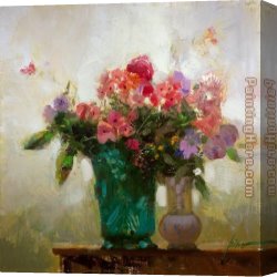 Colorful Impasto Canvas Paintings - COLORFUL BOUQUET by Pino