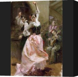 Dancing in The Wind Canvas Paintings - DANCING IN BARCELONA by Pino