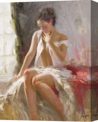Pino Canvas Paintings - demure by Pino
