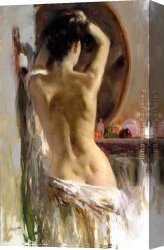 Pears And Grapes on a Table Canvas Paintings - DRESSING TABLE by Pino