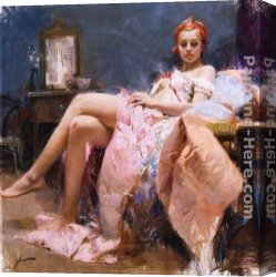 Repose Canvas Paintings - Graceful Repose by Pino