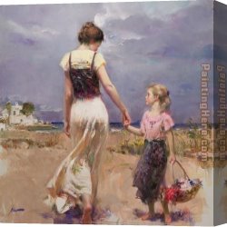 Home Canvas Paintings - LET'S GO HOME by Pino