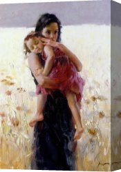 Pino Canvas Paintings - Maternal Instinct by Pino