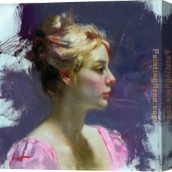 Violets Canvas Paintings - SHADES OF VIOLET by Pino