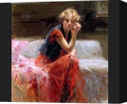 Silent Thoughts Canvas Paintings - Silent Contemplation by Pino