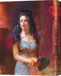 Spanish Town Canvas Paintings - SPANISH DREAMS by Pino