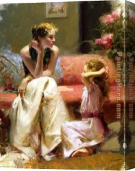 Pino Canvas Paintings - THINKING OF YOU by Pino