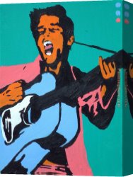 Beaux-arts Canvas Paintings - elvis by Pop art