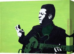 Pop Art Canvas Paintings - green on green by Pop art