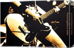 Beaux-arts Canvas Paintings - guitar by Pop art
