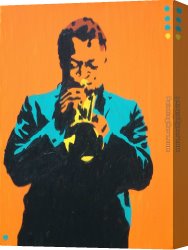 Pop Art Canvas Paintings - miles 1960 by Pop art