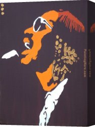 Pop Art Canvas Paintings - stevie on brown by Pop art