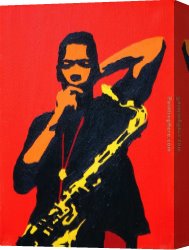 Pop Art Canvas Paintings - trane in red by Pop art