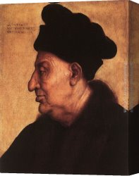 Portrait of an Old Man Canvas Paintings - Portrait of an Old Man by Quentin Massys