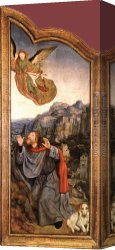 Altarpiece of Calvary Canvas Paintings - St Anne Altarpiece (left wing) by Quentin Massys