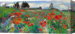 Ramon Vilanova Canvas Paintings - LA ENTRAN PRISAS A LA TARDE by Ramon Vilanova