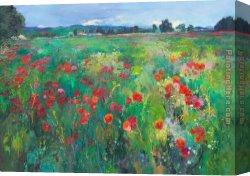 Ramon Vilanova Canvas Paintings - LOS COLORES ALUMBRAN COM TUS RECERDOS by Ramon Vilanova