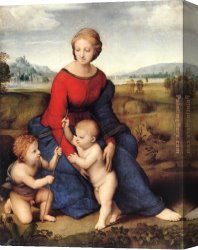 Madonna of St. Jerome Canvas Paintings - Madonna of Belvedere by Raphael