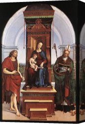 St Wolfgang Altarpiece Resurrection of Lazar Canvas Paintings - The Ansidei Altarpiece by Raphael