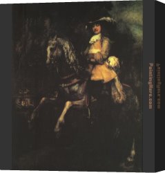 Rembrandt Canvas Paintings - Frederick Rihel on Horseback by Rembrandt