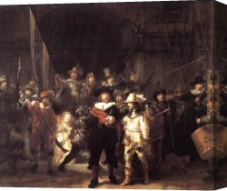 Dance The Night Away Canvas Paintings - Rembrandt night watch by Rembrandt