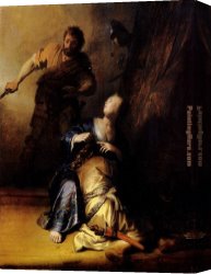 Rembrandt Canvas Paintings - Samson And Delilah by Rembrandt