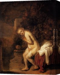 Elder Canvas Paintings - Susanna and the Elders by Rembrandt