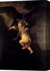 Abduction Canvas Paintings - The Abduction Of Ganymede by Rembrandt