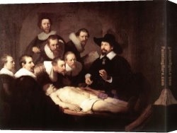 Rembrandt Canvas Paintings - The Anatomy Lecture of Dr Tulp by Rembrandt
