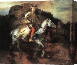 Rembrandt Canvas Paintings - The Polish Rider by Rembrandt