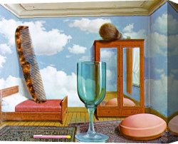 Surrealism Canvas Paintings - Personal Values by Rene Magritte