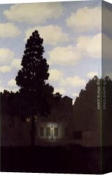 Rene Magritte Canvas Paintings - The Empire Of Light Dark by Rene Magritte