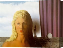Surrealism Canvas Paintings - The Ignorant Fairy by Rene Magritte