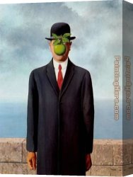 Man with Scythe Canvas Paintings - The Son of Man by Rene Magritte