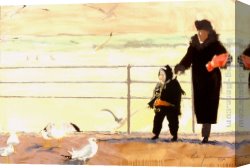 Rhoda Canvas Paintings - December by Rhoda Yanow