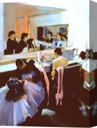Rhoda Canvas Paintings - Dressing Room by Rhoda Yanow