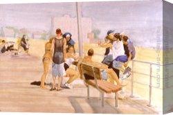 Rhoda Canvas Paintings - Friends by Rhoda Yanow