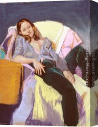 Head Canvas Paintings - Red Head by Rhoda Yanow