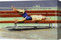 Rhoda Canvas Paintings - Unguarded Moment by Rhoda Yanow