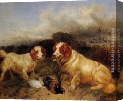 Ansdell Canvas Paintings - Rover and Ruby by Richard Ansdell