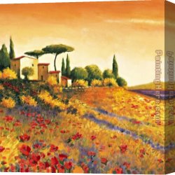 Leblanc Canvas Paintings - Sunlight Country detail by Richard Leblanc