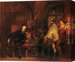 Ambassadors Canvas Paintings - Henri III and the English Ambassador by Richard Parkes Bonington