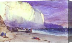 Richard Parkes Bonington Canvas Paintings - The Undercliff by Richard Parkes Bonington
