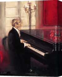 Lady Canvas Paintings - Song for a Lady by Robert Duval