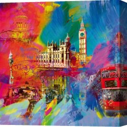 London Canvas Paintings - London by Robert Holzach