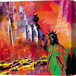 Robert Williams Canvas Paintings - New York by Robert Holzach
