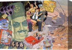 Robert Williams Canvas Paintings - A Life of Delusion by Robert Williams