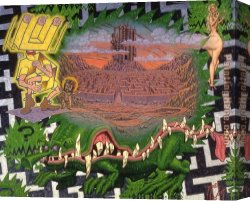 Robert Williams Canvas Paintings - A Perplexity Searching For An Enigma Through The Maze Of An Ambiguity by Robert Williams
